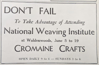 An invitation to attend the National Weaving Institute