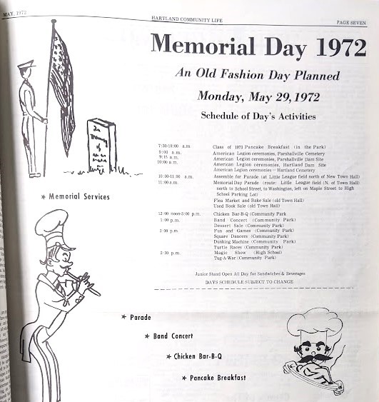 Memorial Day newspaper scan from 1972