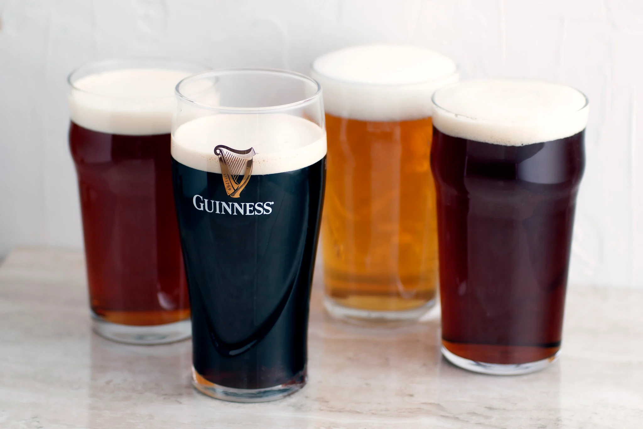 A variety of Irish ale styles, pictured from KegWorks