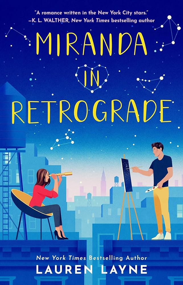 Book cover for "Miranda in Retrograde". 