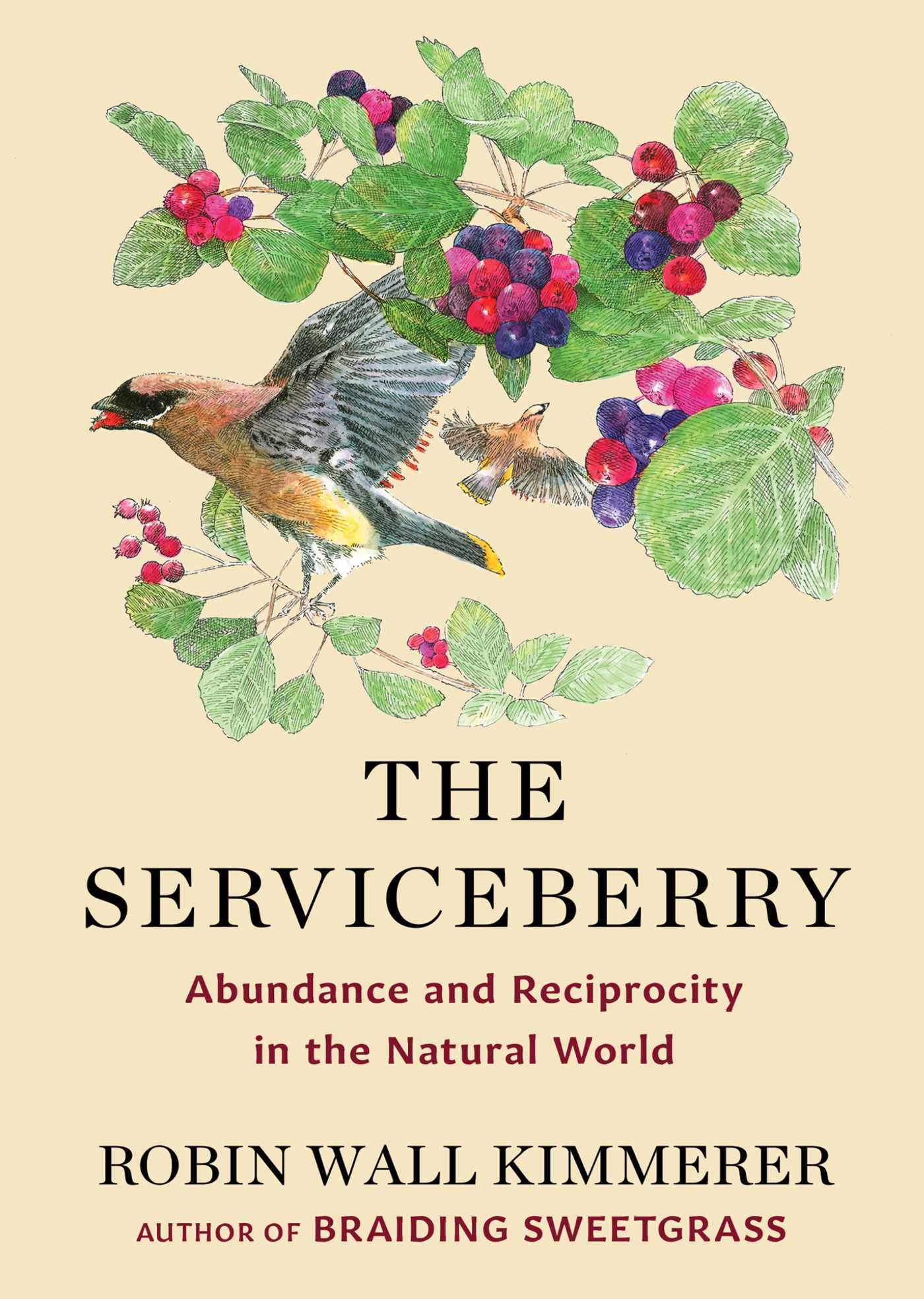 Book cover for "The Serviceberry". 