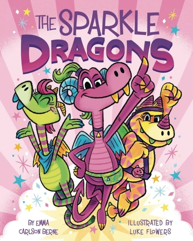 Book cover for The Sparkle Dragons. 