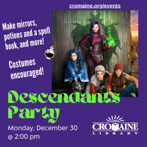 Descendants characters with program text. 