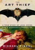 Top of cover has a bat with book title above, and a painting of a person laying on the ground below with author's name at bottom