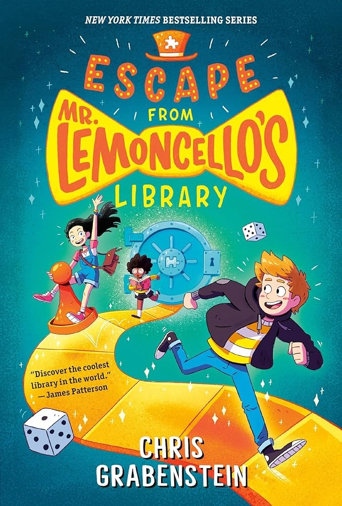 Book cover for Escape from Mr. Lemoncello's Library by Chris Grabenstein. 